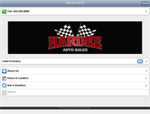 Tablet Screenshot of hardeeauto.com